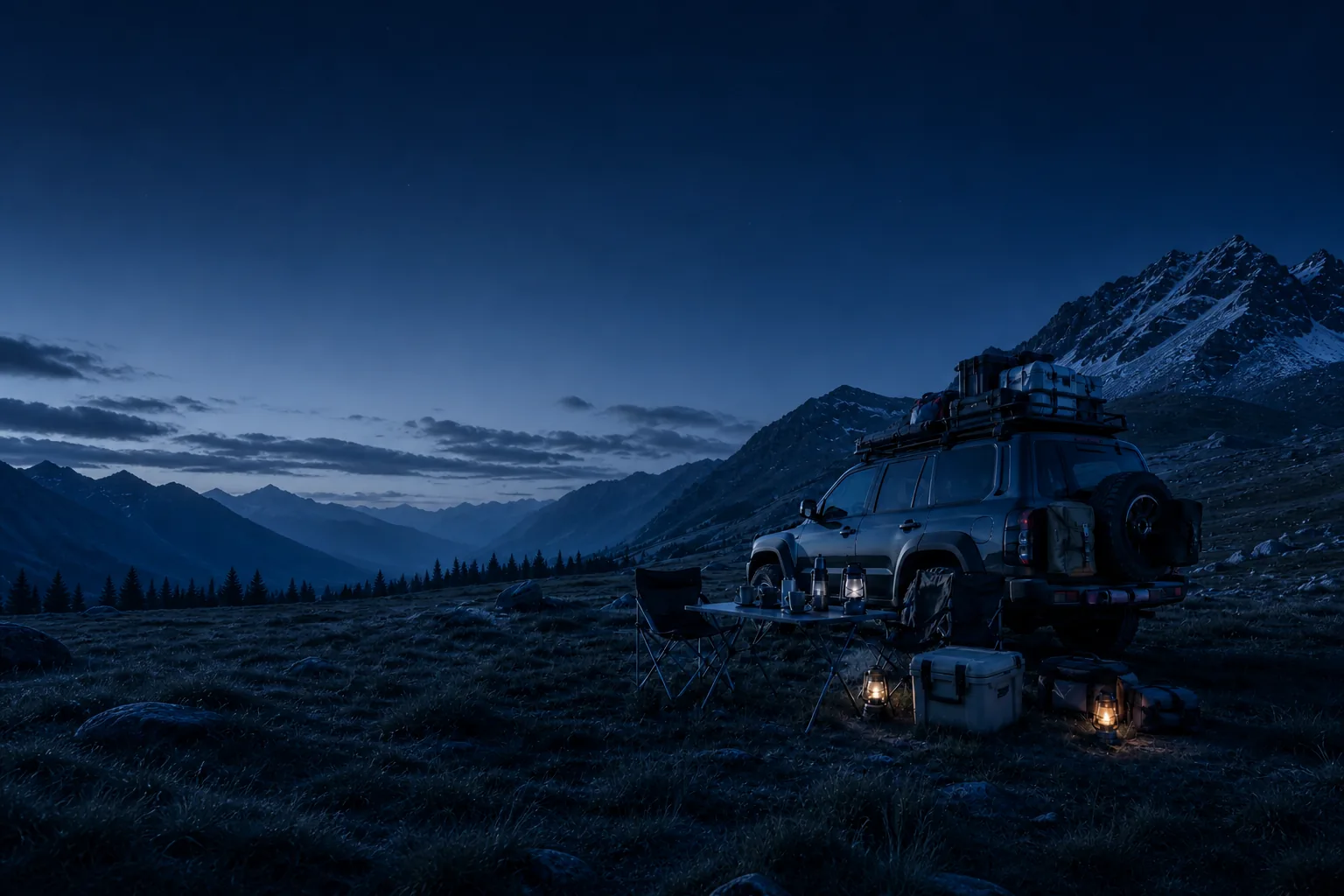 Outdoor and vehicle gear lifestyle scene